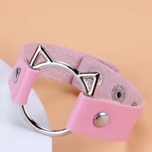 Pink Cat Ear Choker Necklace